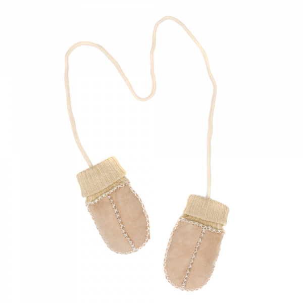 Les moufles en peau d'agneau gr. i nature Fillikid