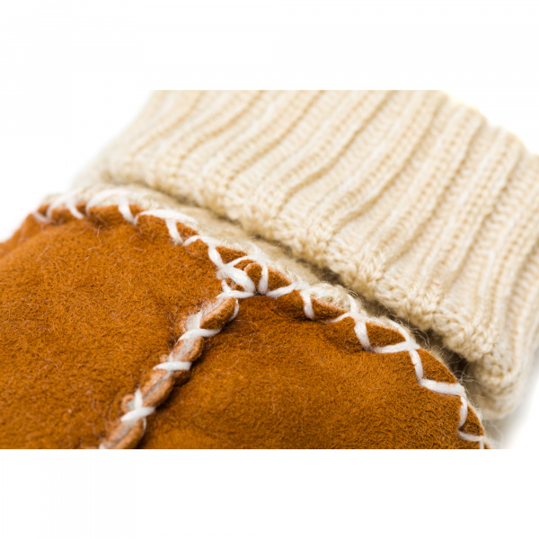 Les moufles en peau d'agneau gr. i brun Fillikid