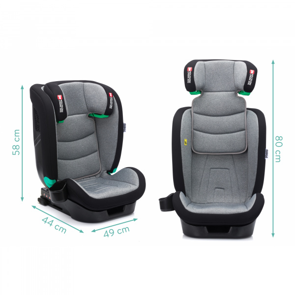 Siège auto isofix i-size elli pro 100-150 cm grey Fillikid