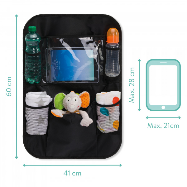 Organisateur de voyage noir pour siège auto Fillikid