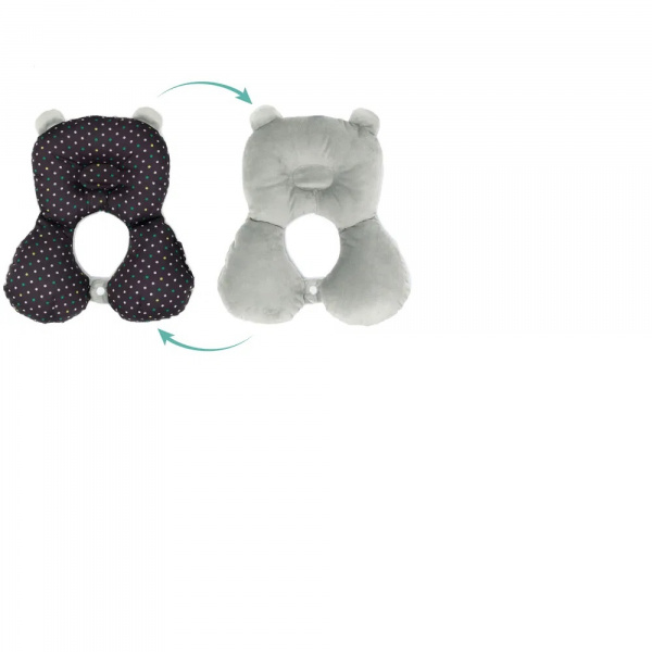 Coussin de voyage gris / gris pointillé Fillikid