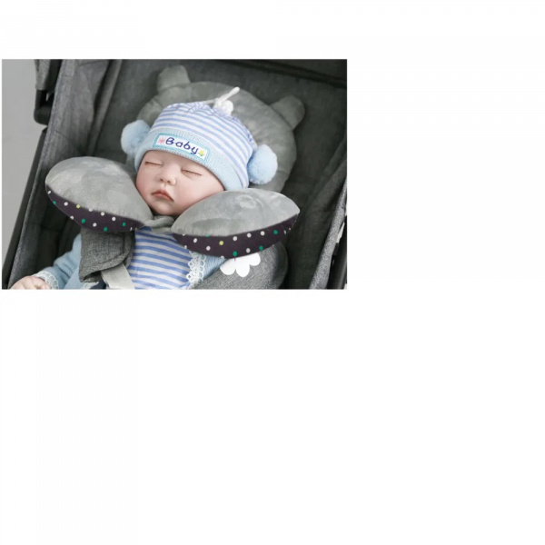 Coussin de voyage gris / gris pointillé Fillikid