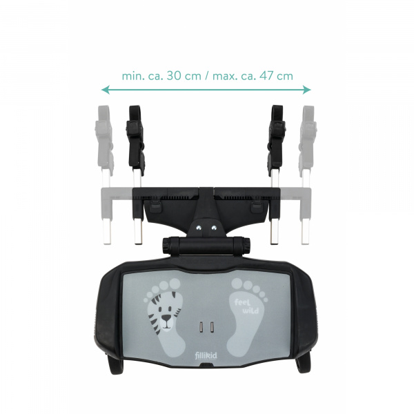 Planche à roulettes avec siège noir gris Fillikid