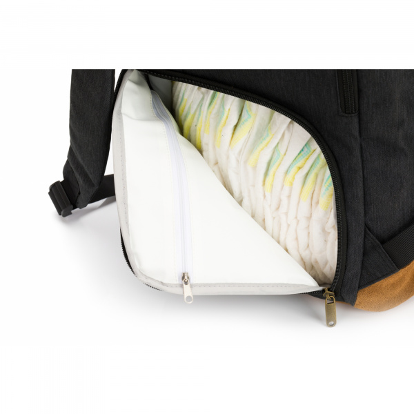 Sac à dos à langer rolltop berlin mélange noir Fillikid