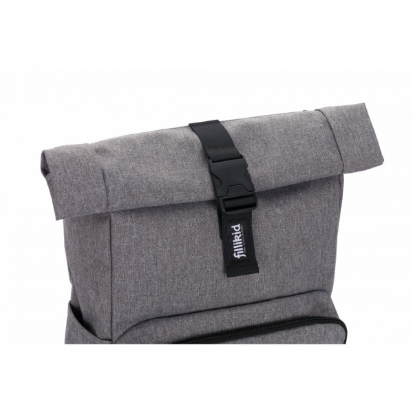 Sac à dos à langer rolltop tokio mélange gris Fillikid