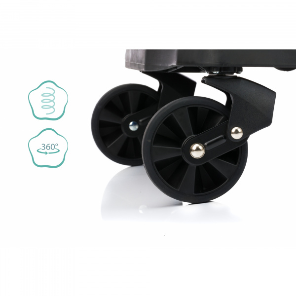 Planche à roulettes poussette noir gris Fillikid