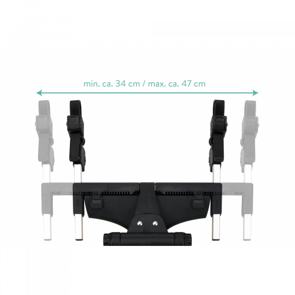 Planche à roulettes poussette noir gris Fillikid