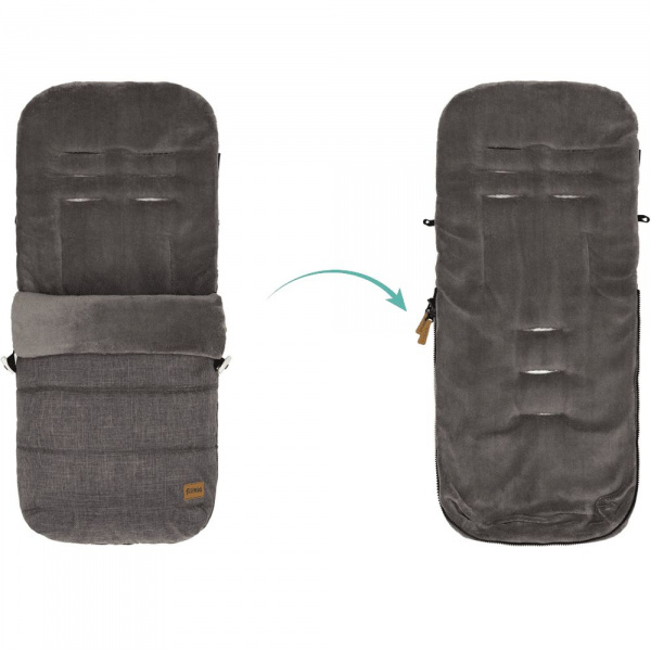 Chancelière poussette universelle lanin gris chiné Fillikid