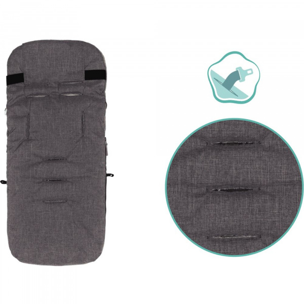 Chancelière poussette universelle lanin gris chiné Fillikid