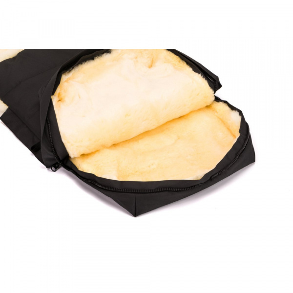 Chancelière hiver en peau d'agneau - cosy - noir Fillikid