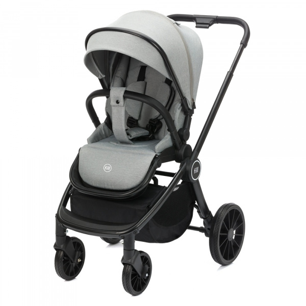 Le set de poussette baby stroller 2 in 1 cougar gris Fillikid