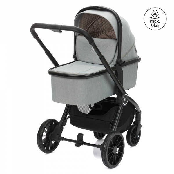 Le set de poussette baby stroller 2 in 1 cougar gris Fillikid