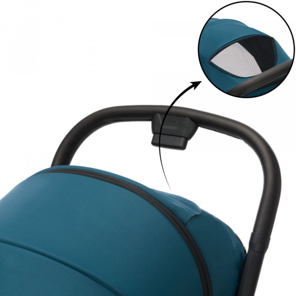 Poussette cooper turquoise/noir Fillikid