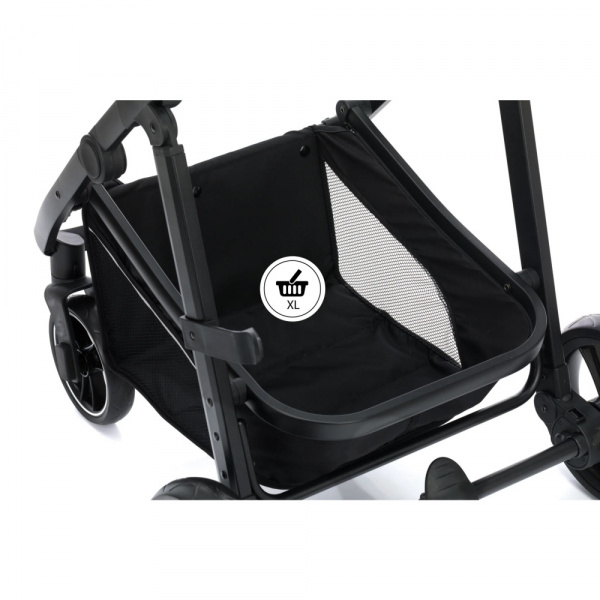 Poussette trio combinée 3en1 jaguar mélange gris foncé Fillikid