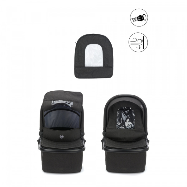 Poussette trio combinée 3en1 jaguar mélange gris foncé Fillikid