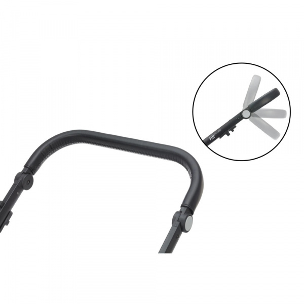 Poussette trio combinée 3en1 jaguar mélange gris foncé Fillikid