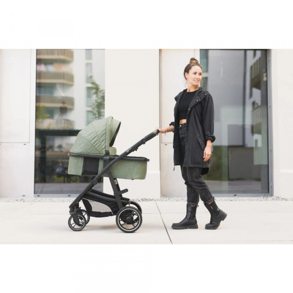 Poussette trio combinée 3en1 jaguar mélange vert Fillikid