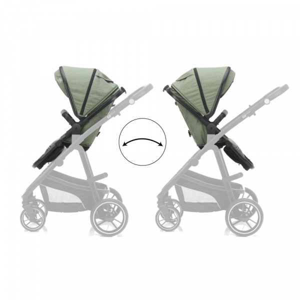 Poussette trio combinée 3en1 jaguar mélange vert Fillikid