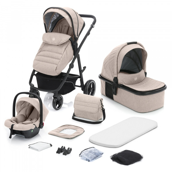 Poussette trio combinée 3en1 jaguar mélange naturel Fillikid