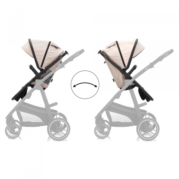 Poussette trio combinée 3en1 jaguar mélange naturel Fillikid