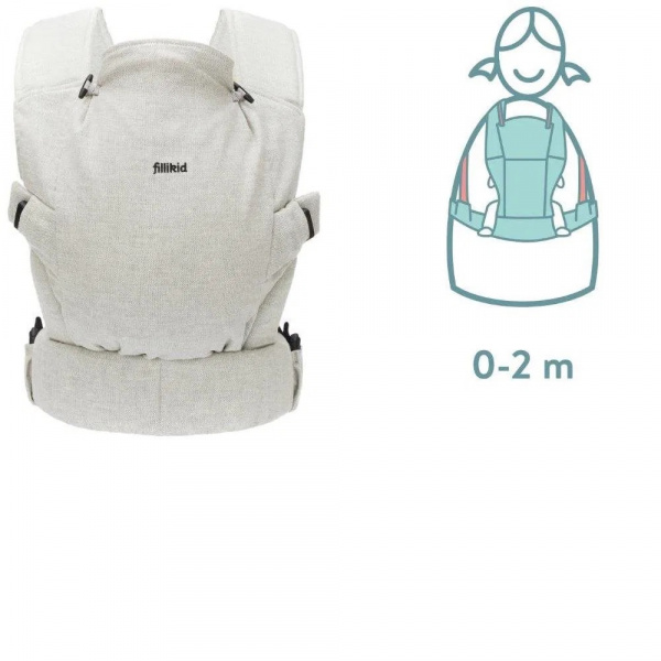 Porte-bébé frontal walk gris claire Fillikid