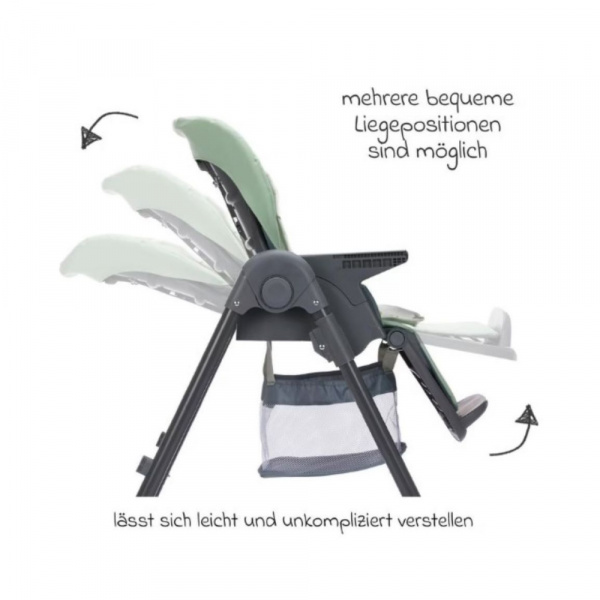 Chaise haute mio gris/vert Fillikid