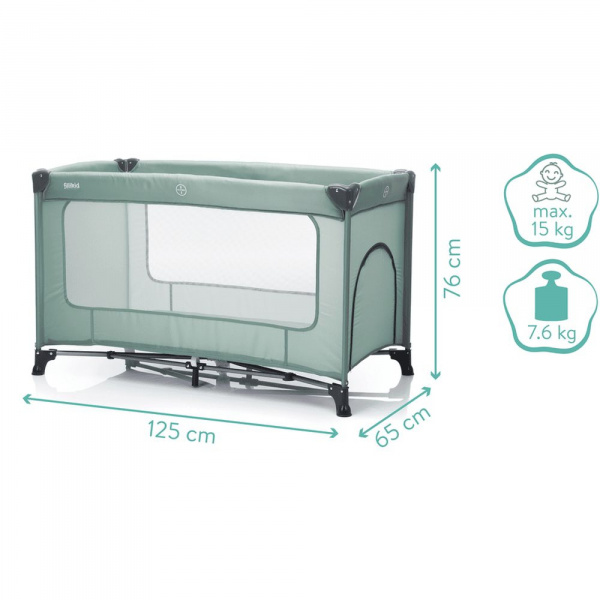 Lit parapluie bébé nizza sauge Fillikid