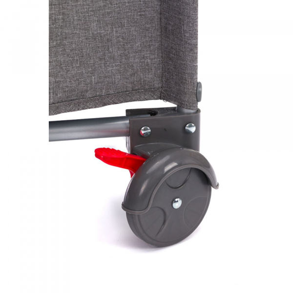 Lit parapluie avec roulettes porto gris Fillikid