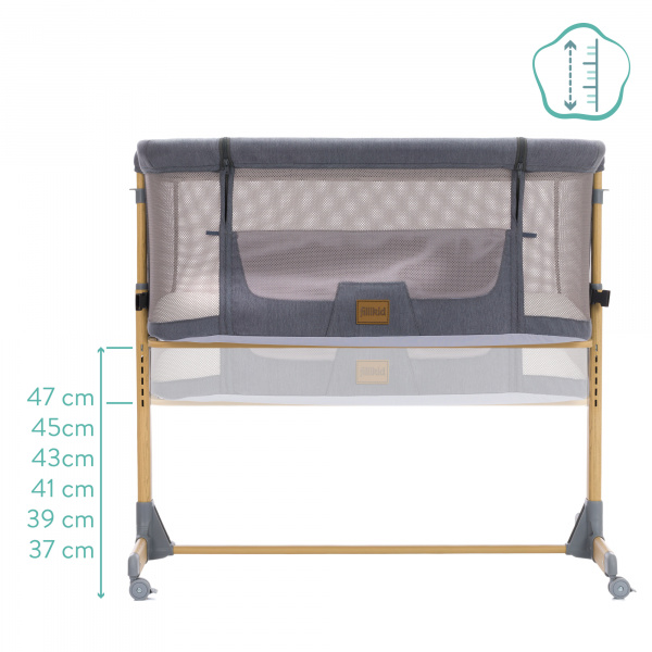 Lit bébé cododo gris Fillikid