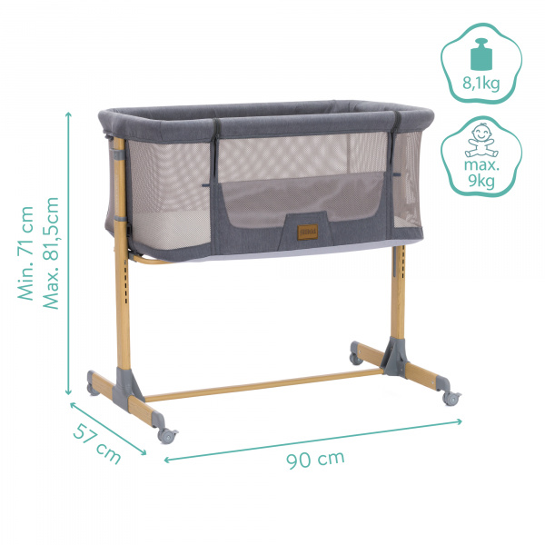 Lit bébé cododo gris Fillikid