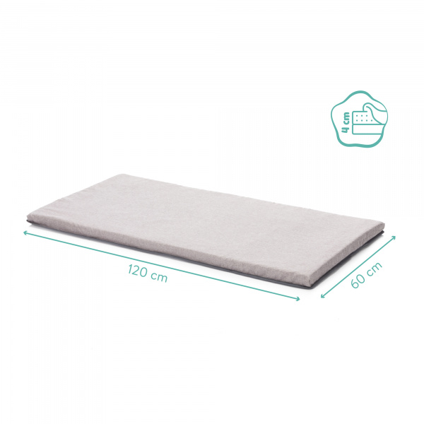 Lit parapluie avec roulettes paris gris clair Fillikid