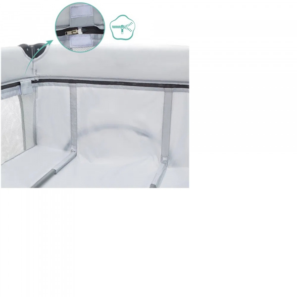 Lit parapluie capri - gris Fillikid