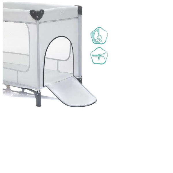 Lit parapluie capri - gris Fillikid