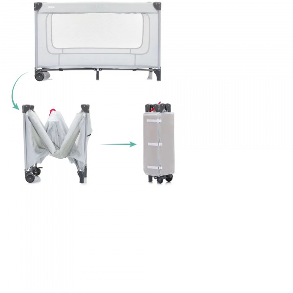 Lit parapluie capri - gris Fillikid