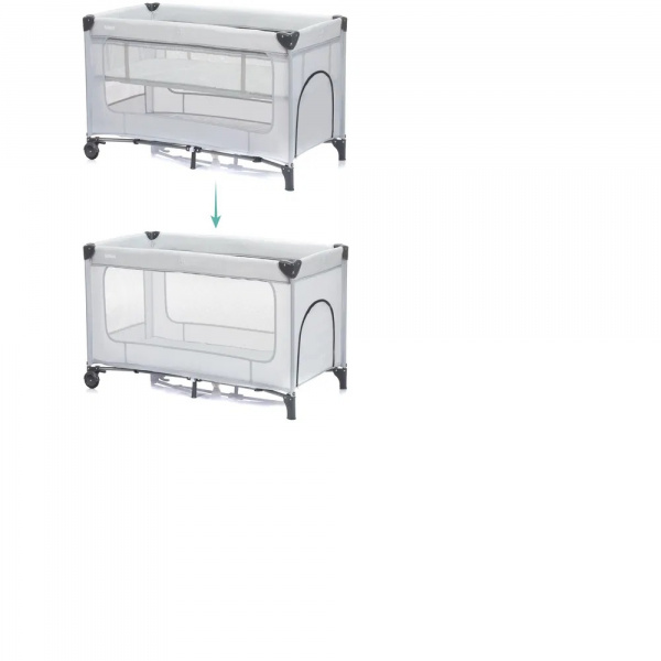 Lit parapluie capri - gris Fillikid