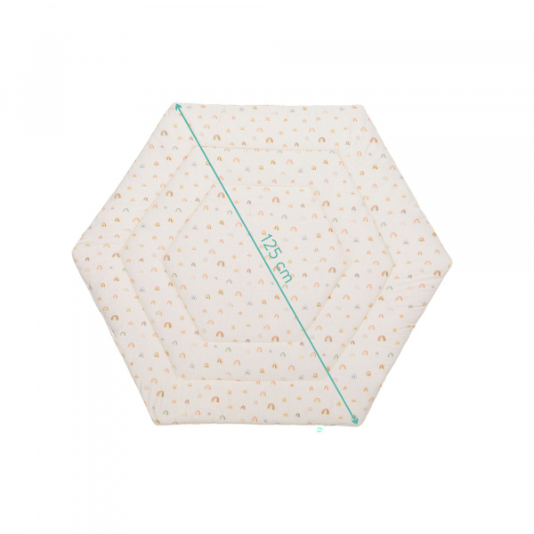 Tapis de parc 6 coins rainbows beige Fillikid