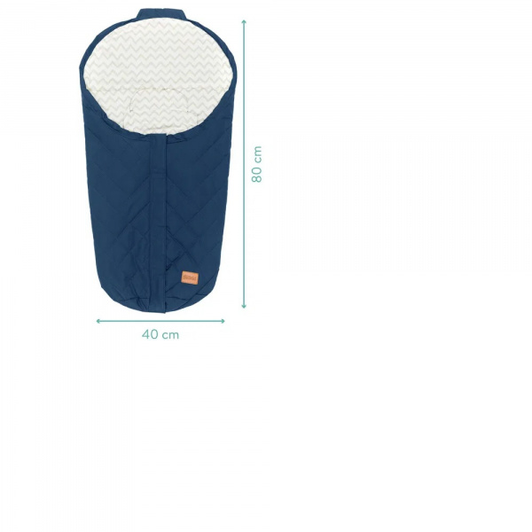 Chancelière mi-saison pour poussette bleu Fillikid