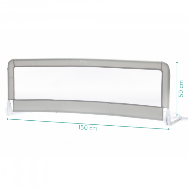 Barrière de lit bébé 50x150 cm emma gris Fillikid