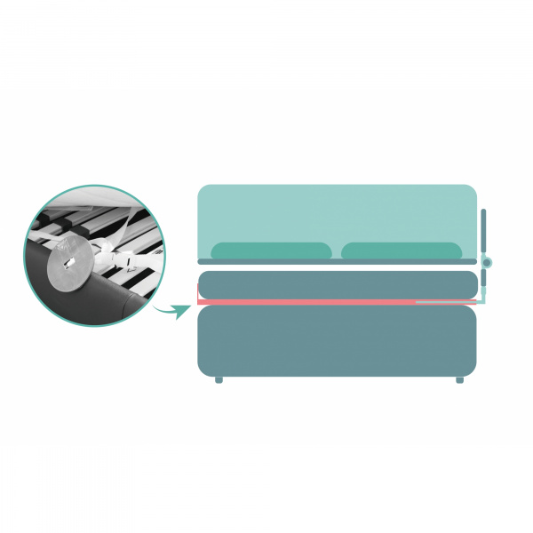 Barrière de lit bébé 60x150 cm lara gris Fillikid