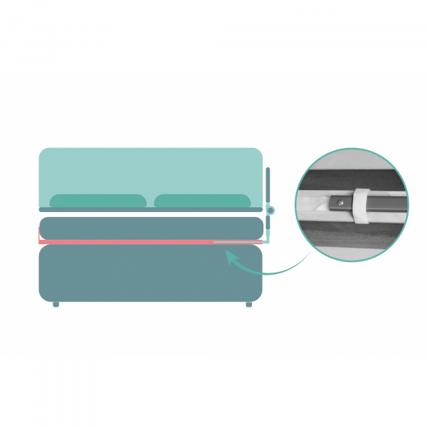 Barrière de lit bébé 60x150 cm lara gris Fillikid