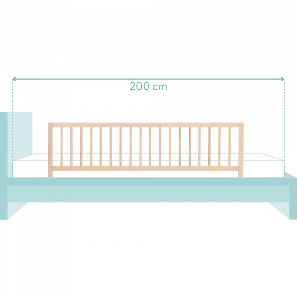 Barrière de lit en bois 45x140 cm lilly blanc Fillikid