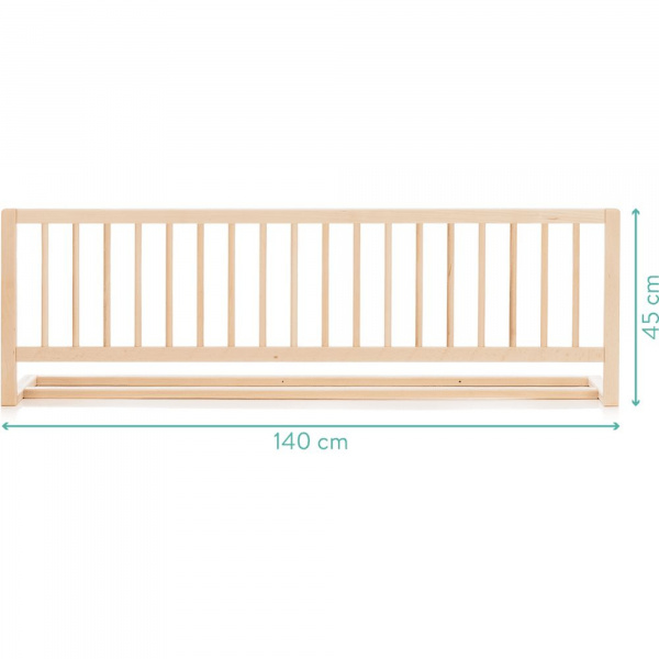 Barrière de lit en bois 45x140 cm lilly blanc Fillikid