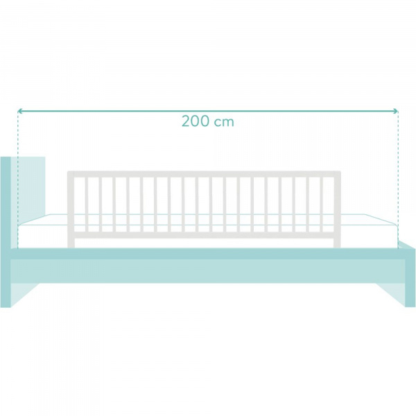 Barrière de lit en bois 45x140 cm lilly blanc Fillikid