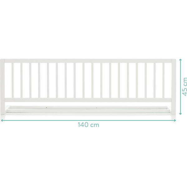 Barrière de lit en bois 45x140 cm lilly blanc Fillikid