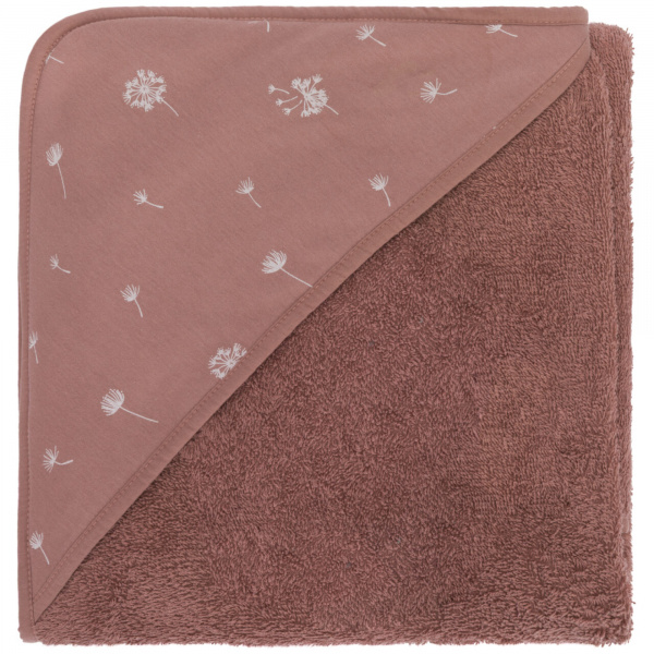 Serviette de bain enfant à capuche 75x75 cm, rose pissenlit Fillikid