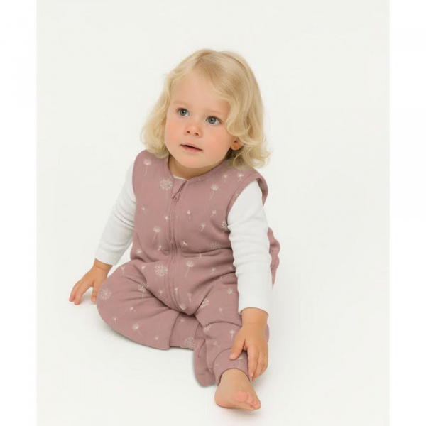 Gigoteuse à pieds sans manches et chaussettes antidérapantes - 80 cm - rose pissenlit - tog 2.5 Fillikid