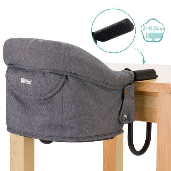 Siège de table bébé gris Fillikid