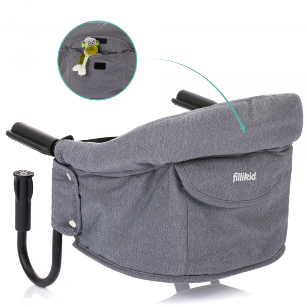 Siège de table bébé gris Fillikid
