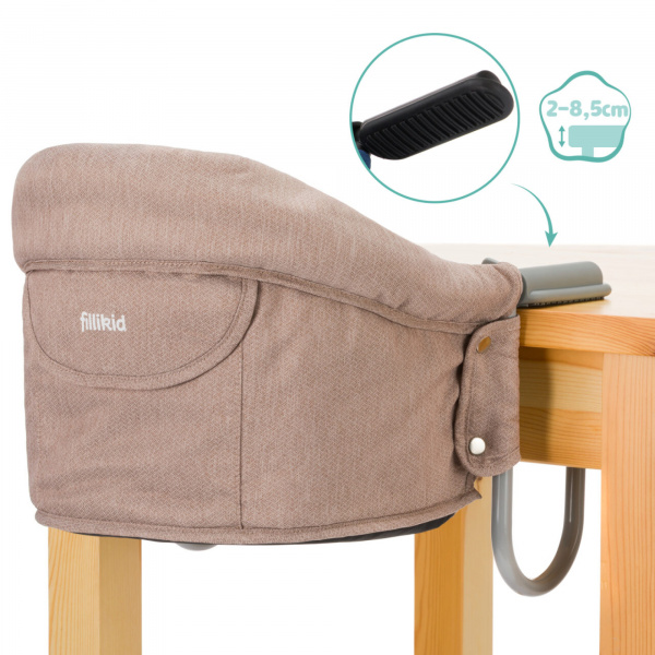 Siège de table flexi gris Fillikid