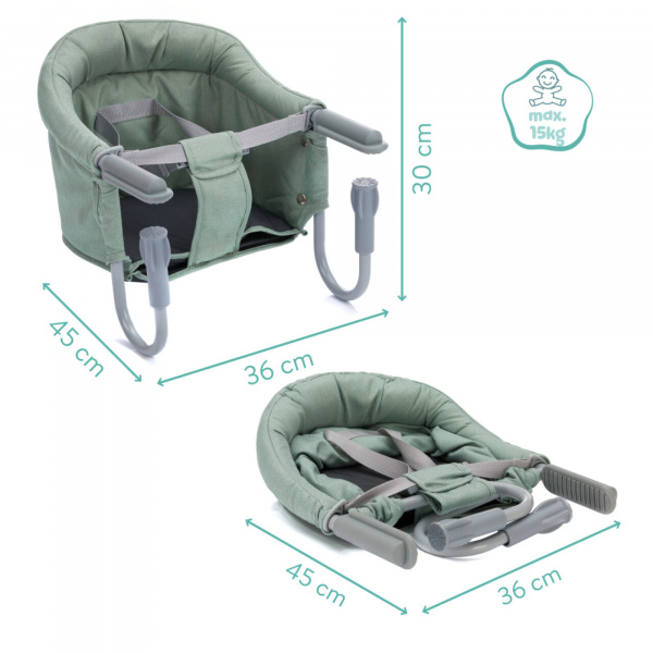 Siège de table bébé vert Fillikid